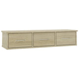 Wall-mounted Drawer Shelf Sonoma Oak 88x26x18.5 cm Engineered Wood 800597