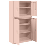 Storage Cabinet 2 pcs Pink 90 x 40 x 175 cm Steel Lockable 3438718