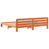 Bed Frame without Mattress Wax Brown 200x200 cm Solid Wood Pine 855563