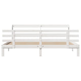 Bed Frame with Headboard without Mattress White 180x200 cm Super King 3306860