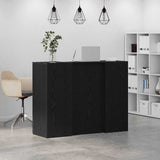 Reception Desk Black Oak 135x50x103,5 cm Engineered Wood 3324188