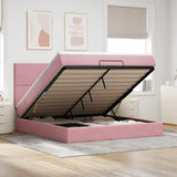 Ottoman Bed with Mattresses Pink 180x200cm Velvet 3313420