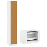 2 Piece Bathroom Cabinet Set HOORN High Gloss White 3417553