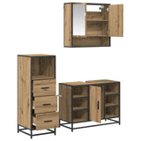 Bathroom Furniture Set 3 pcs Artisan Oak Engineered Wood 3402564