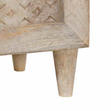 Sideboard Bleached White 60 x 33 x 75 cm Solid Mango Wood 4018141