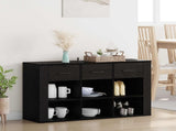 Sideboard Black Oak 100 x 30 x 59.5 cm Engineered Wood 881149