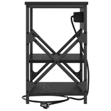 Bedside Cabinet Black Oak 41 x 31 x 51 cm Engineered Wood 859515