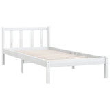 810073 Bed Frame without Mattress White Solid Wood 100x200 cm