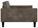XL Armchair Dark Grey Faux Suede Leather 42043528
