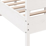 Bed Frame without Mattress White 120x190 cm Small Double Solid Wood Pine 3216400