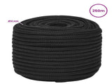 Multipurpose Utility Rope 14 mm 250 m Black PP 1275 kg Max Load 3472964