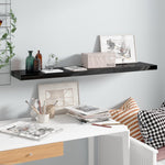 Floating Wall Shelf High Gloss Black 120x23.5x3.8 cm MDF 323778
