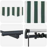 Retractable Awning Green 300 x 200 cm Fabric 3329616