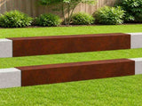 Garden Cover Profile 2 pcs 100 x 15 x 15 cm Weathering Steel 8012974