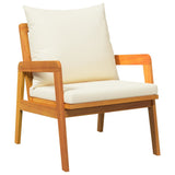 Garden Chair with Cushion 2 pcs Oil Natural Solid Acacia Wood 4106455