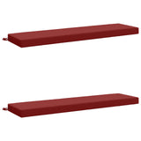 2-Piece Bench Cushions SOEST 2 pcs 100% Polyester Wine Red 949833