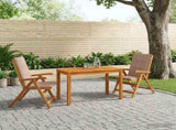 3-Piece Garden Dining Set 3 pcs Natural Solid Acacia Wood 3434605