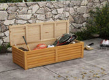 292L Outdoor Storage Box, Wooden Deck Box Garden Storage Container for Balcony, Porch, Poolside, T3398P318721