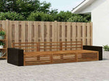 Outdoor Sofa Set 3 pcs Natural Solid Acacia Wood 3382972