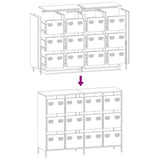 Sideboard White 135x39x103.5 cm Cold-rolled Steel 3307178