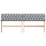 Upholstered Headboard Light Grey 180 cm Solid Pine Wood 879159