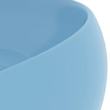 Luxury Wash Basin Round Matt Light Blue 40x15 cm Ceramic 147000