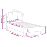 Toddler Bed Frame with Headboard Pink 70 x 140 cm PU 42011079