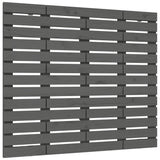 Wall Headboard Grey 146x3x91.5 cm Solid Wood Pine 824685