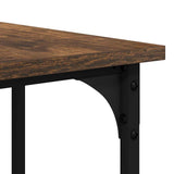 Desk Smoked Oak 139x139x75 cm Engineered Wood 837589