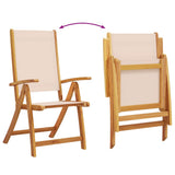 Folding Garden Chairs 4 pcs Solid Wood Acacia and Textilene 3279235