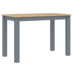 ZNTS Dining Table Panama Grey 117x60x75 cm Solid Wood Pine 4005703