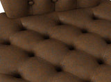 Slipper Chair Brown 56.5 x 70 x 110 cm Faux Suede Leather 42020686