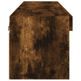 TV Cabinet with LED Lights Smoked Oak 80x30x30 cm 837149