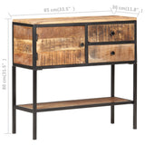 Sideboard 85x30x80 cm Rough Mango Wood 320486