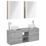 Bathroom Cabinet Set 5 pcs Grey Sonoma Engineered Wood 3406692