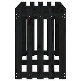 Garden Raised Bed with Fence Design Black 150x50x70 cm Solid Wood Pine 832499
