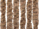 Fly Curtain Beige and Dark Brown 100x200 cm Chenille 377322