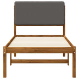 Bed Frame with Upholstered Headboard Natural and Light Grey 904371