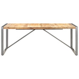 Dining Table 200x100x75 cm Solid Rough Mango Wood 321565