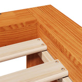 Bed Frame without Mattress Wax Brown 120x190 cm Small Double Solid Wood Pine 3308752