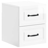 Wall-Mounted Bedside Cabinet High Gloss White 34.5 x 33 x 40 cm 899323
