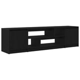 TV Cabinet Black Oak 188.5x41x50 cm Engineered Wood 3328418