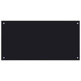 Kitchen Backsplash 2 pcs Black 100 x 50 cm Tempered Glass 3415441