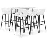 7 Piece Bar Set White 3057418