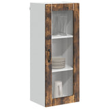 Wall Glass Cabinet LUCCA Smoked Oak 40 x 31 x 100 cm 885100