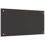 Kitchen Backsplash 2 pcs Dark Grey 80 x 40 cm Tempered Glass 3415461