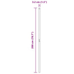 Fence Posts 12 pcs Silver 200 cm Powder-coated steel 42012798