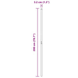 Fence Posts 12 pcs Silver 200 cm Powder-coated steel 42012798