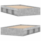 ZNTS Bed Frame without Mattress Concrete Grey 120x200 cm 3203855