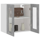 Hanging Glass Cabinet Concrete grey Engineered wood Medium 802525
